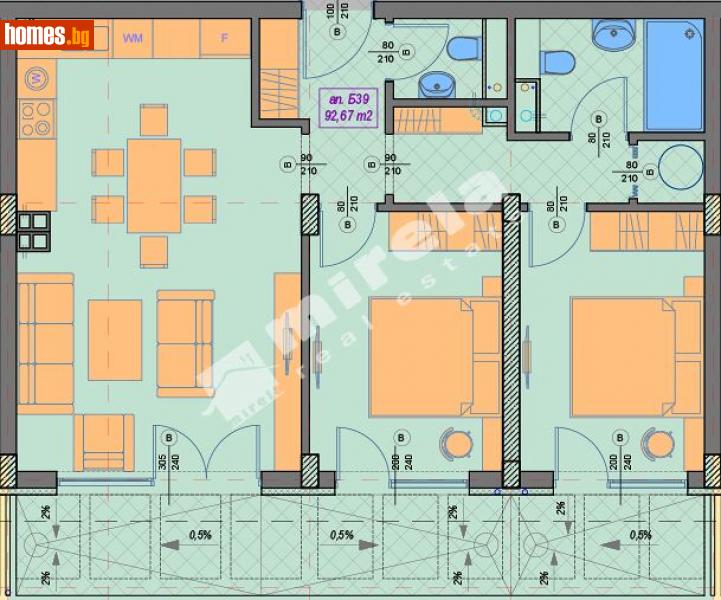 Тристаен, 105m² - Кв. Манастирски Ливади, София - Апартамент за продажба - МИРЕЛА - 114268545