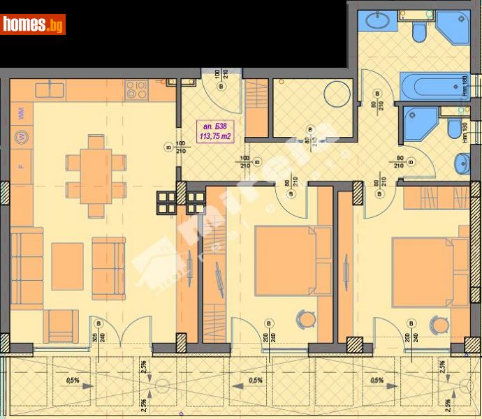 Тристаен, 129m² - Кв. Манастирски Ливади, София - Апартамент за продажба - МИРЕЛА - 114268551