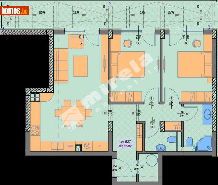 Тристаен, 113m² - Кв. Манастирски Ливади, София - Апартамент за продажба - МИРЕЛА - 114268558