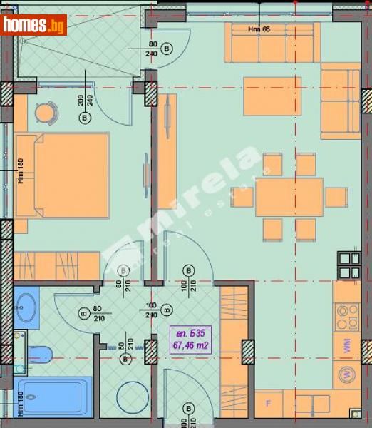 Двустаен, 77m² - Кв. Манастирски Ливади, София - Апартамент за продажба - МИРЕЛА - 114268571