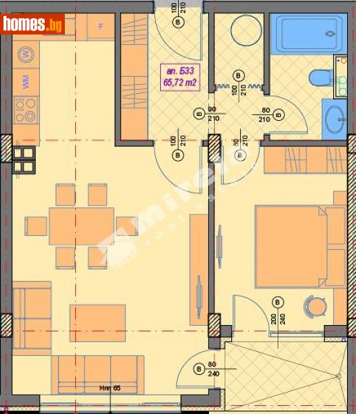 Двустаен, 75m² - Кв. Манастирски Ливади, София - Апартамент за продажба - МИРЕЛА - 114268584