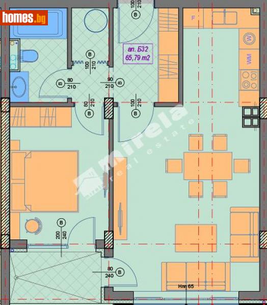 Двустаен, 75m² - Кв. Манастирски Ливади, София - Апартамент за продажба - МИРЕЛА - 114268591