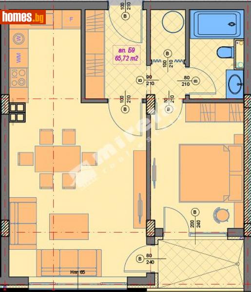 Двустаен, 75m² - Кв. Манастирски Ливади, София - Апартамент за продажба - МИРЕЛА - 114268598