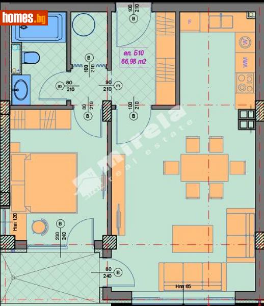 Двустаен, 76m² - Кв. Манастирски Ливади, София - Апартамент за продажба - МИРЕЛА - 114268625