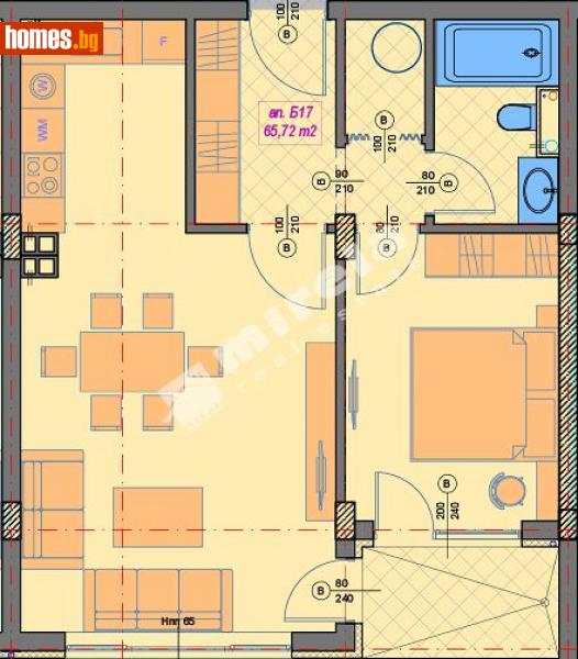 Двустаен, 75m² - Кв. Манастирски Ливади, София - Апартамент за продажба - МИРЕЛА - 114268632
