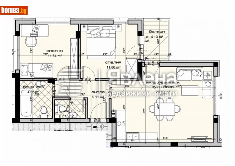 Тристаен, 101m² - Кв. Виница, Варна - Апартамент за продажба - ЯВЛЕНА - 114268818