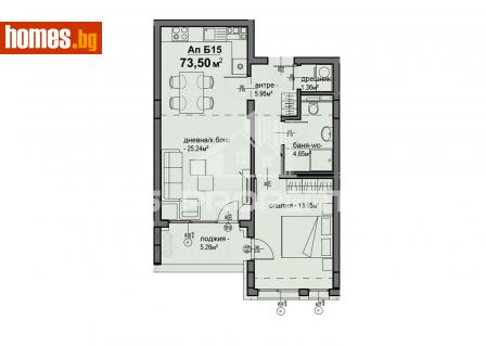 Двустаен, 73m² - Апартамент за продажба - 114278709