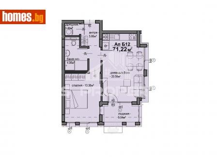 Двустаен, 71m² - Апартамент за продажба - 114278714