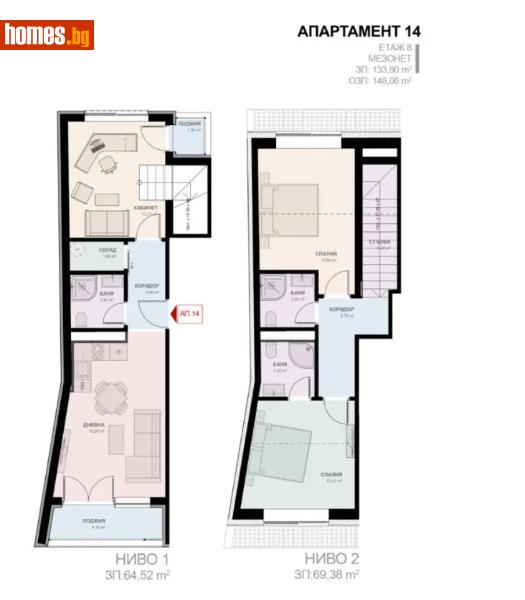 Мезонет, 148m² - Жк. Сухата Река, София - Апартамент за продажба - Титан Пропъртис - 114283745