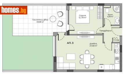 Двустаен, 62m² - Апартамент за продажба - 114290134
