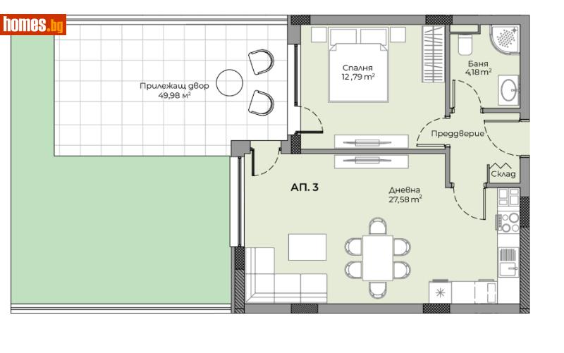 Двустаен, 62m² - Кв. Кършияка, Пловдив - Апартамент за продажба - Ринекс Революшън - 114290134