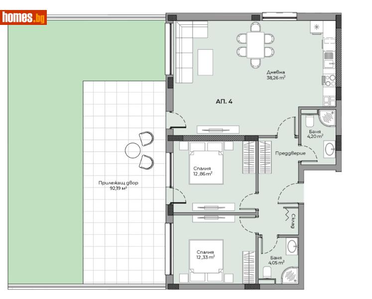 Тристаен, 105m² - Кв. Кършияка, Пловдив - Апартамент за продажба - Ринекс Революшън - 114290135