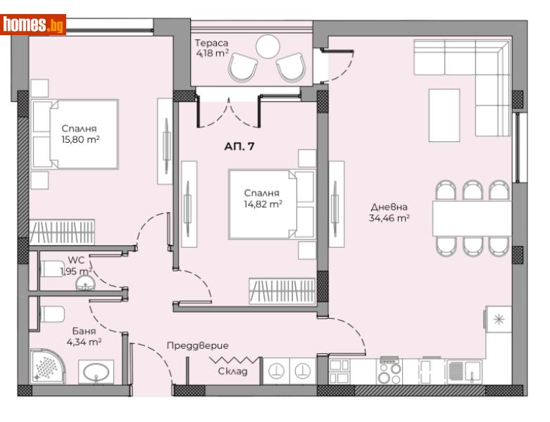 Тристаен, 110m² - Кв. Кършияка, Пловдив - Апартамент за продажба - Ринекс Революшън - 114290146