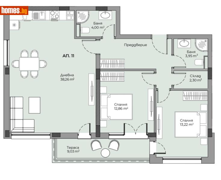 Тристаен, 122m² - Кв. Кършияка, Пловдив - Апартамент за продажба - Ринекс Революшън - 114290167