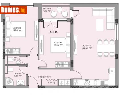 Тристаен, 110m² - Апартамент за продажба - 114290207