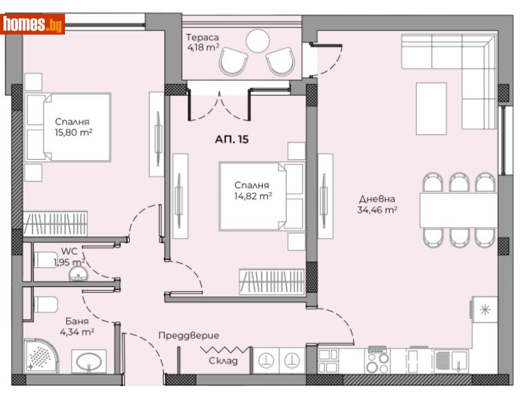 Тристаен, 110m² - Кв. Кършияка, Пловдив - Апартамент за продажба - Ринекс Революшън - 114290207
