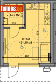Едностаен, 36m² - Апартамент за продажба - 114290748