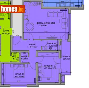Тристаен, 112m² - Апартамент за продажба - 114290832