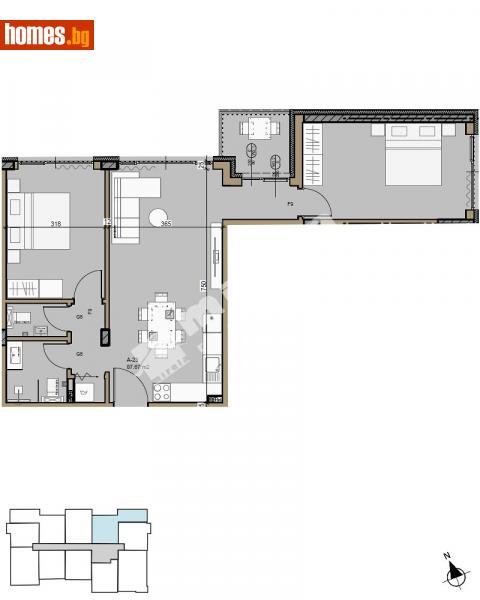 Тристаен, 95m² - Кв. Малинова Долина, София - Апартамент за продажба - МИРЕЛА - 114302932