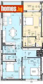 Тристаен, 101m² - Апартамент за продажба - 114302980