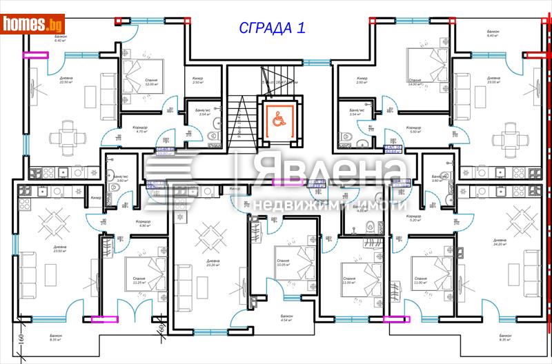 Двустаен, 60m² - Варна, Варна - Апартамент за продажба - ЯВЛЕНА - 114303124