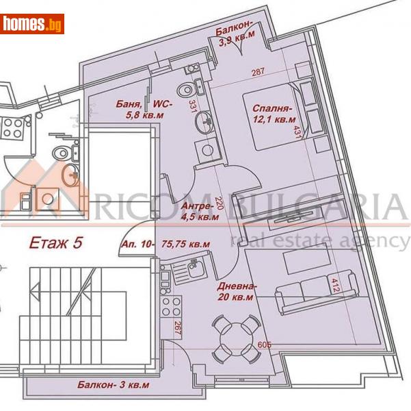 Двустаен, 76m² -  Погребите, Варна - Апартамент за продажба - РИКОМ БЪЛГАРИЯ ЕООД - 114310822