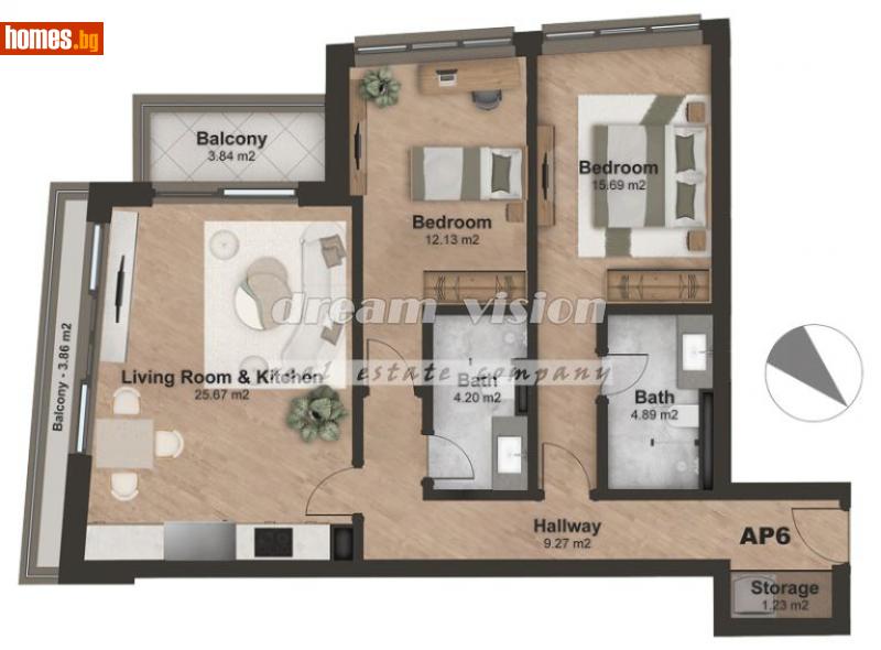 Тристаен, 115m² - Жк. Лозенец, София - Апартамент за продажба - ДРИЙМ ВИЖЪН НЕДВИЖИМИ ИМОТИ - 114325557