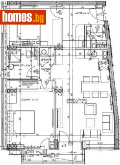 Тристаен, 92m² - Апартамент за продажба - 114336671