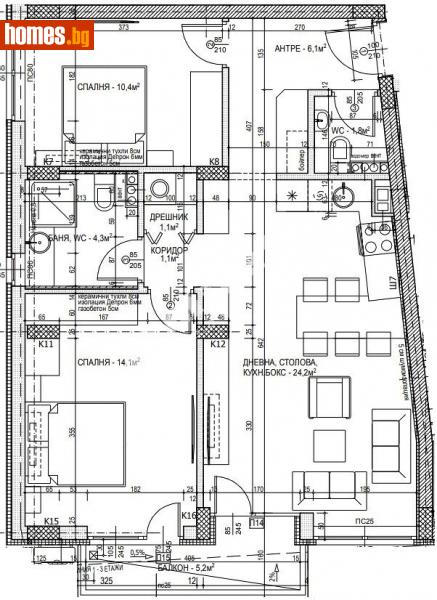 Тристаен, 92m² -  Военна Рампа, София - Апартамент за продажба - МИРЕЛА - 114336671