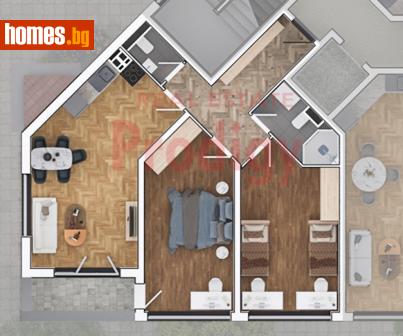 Тристаен, 110m² - Апартамент за продажба - 114338017