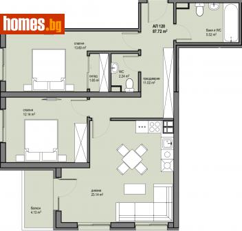 Тристаен, 102m² - Апартамент за продажба - 114347394