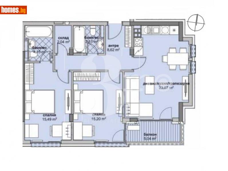 Тристаен, 108m² - Жк. Люлин 6, София - Апартамент за продажба - 3mo офис Амалтея - 114355652