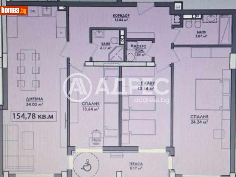 Многостаен, 155m² - Жк. Славейков, Бургас - Апартамент за продажба - АДРЕС НЕДВИЖИМИ ИМОТИ - 114356374