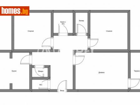 Тристаен, 83m² - Апартамент за продажба - 114356496