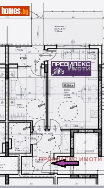 Двустаен, 92m² - Жк. Христо Смирненски, Пловдив - Апартамент за продажба - Превилекс имоти ЕООД - 114358640