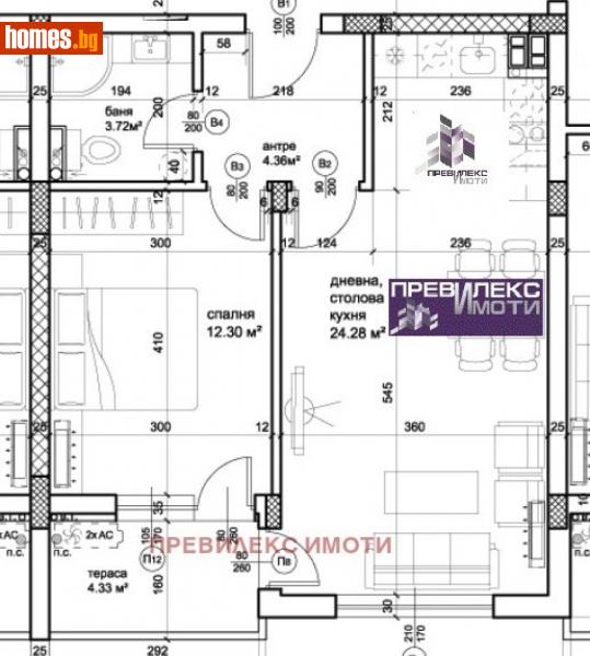 Двустаен, 70m² - Жк. Христо Ботев, Пловдив - Апартамент за продажба - Превилекс имоти ЕООД - 114358643