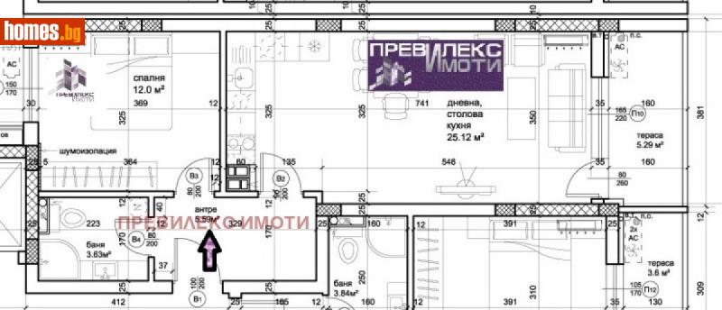 Двустаен, 74m² - Жк. Христо Ботев, Пловдив - Апартамент за продажба - Превилекс имоти ЕООД - 114358644