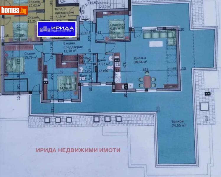 Многостаен, 233m² -  Люлин Център, София - Апартамент за продажба - Ирида - 114360094