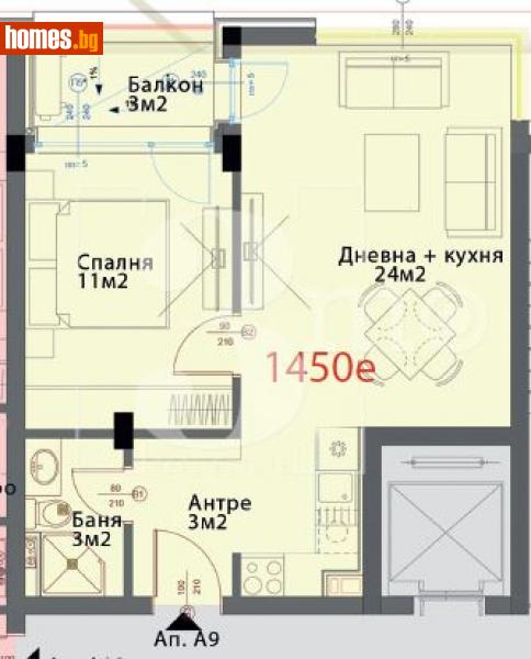 Двустаен, 62m² - Кв. Модерно Предградие, София - Апартамент за продажба - 3mo офис Амалтея - 114369150