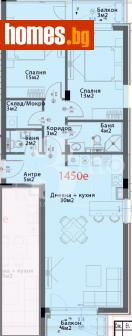 Тристаен, 118m² - Апартамент за продажба - 114369152