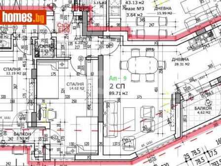 Тристаен, 104m² - Апартамент за продажба - 114390097