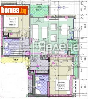 Тристаен, 116m² - Апартамент за продажба - 114390311