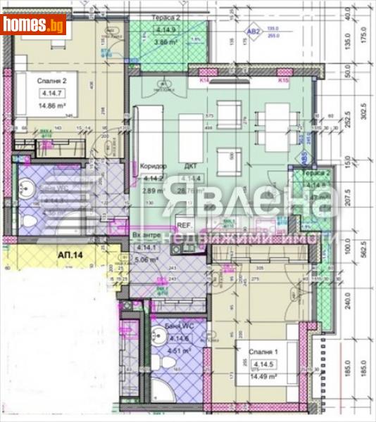 Тристаен, 116m² - Кв. Витоша, София - Апартамент за продажба - ЯВЛЕНА - 114390311