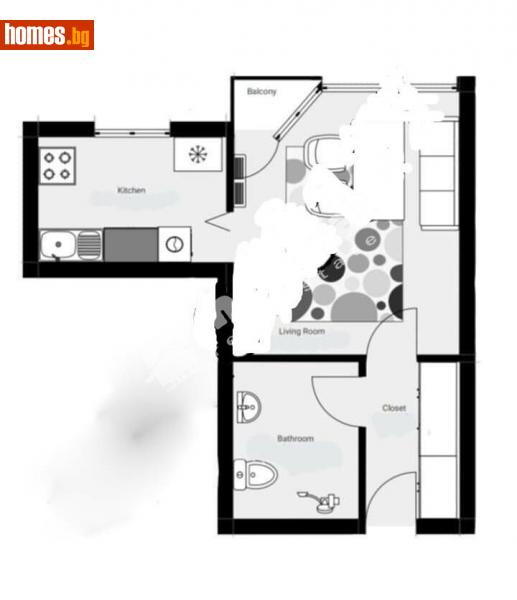 Едностаен, 41m² - Жк. Слатина, София - Апартамент за продажба - МИРЕЛА - 114406026