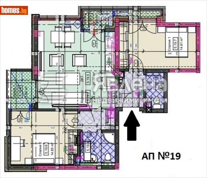 Тристаен, 112m² - Кв. Витоша, София - Апартамент за продажба - ЯВЛЕНА - 114406528