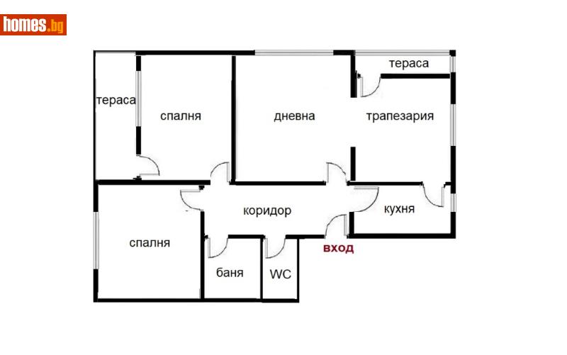 Тристаен, 90m² -  Център, Бургас - Апартамент за продажба - BG Broker - 114407016