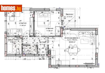 Тристаен, 97m² - Апартамент за продажба - 114408412