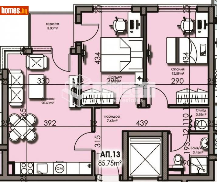 Тристаен, 85m² - Гр.Созопол, Бургас - Апартамент за продажба - Омега Реал ЕООД - 114410384