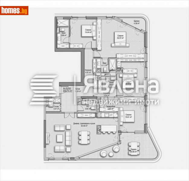 Многостаен, 300m² - Кв. Витоша, София - Апартамент за продажба - ЯВЛЕНА - 114421467