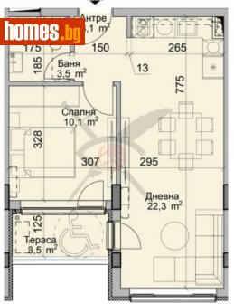 Двустаен, 58m² - Апартамент за продажба - 114424585